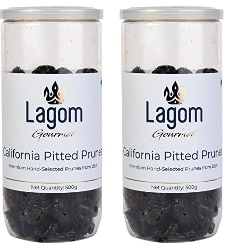 41jz7KKOFpL - Manvik Foods Lagom Gourmet California Pitted Prunes, 1 Kg | Dried Plums | No Added Sugar | Gluten Free | Vegan | Non GMO | Prunes Dry Fruit