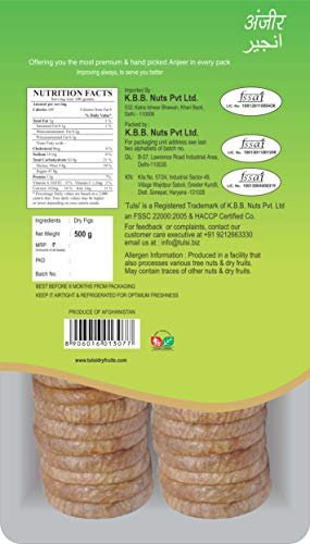 41k1no6AibL - Manvik Foods Tulsi Dry Figs Anjeer 500 gms - Image 3