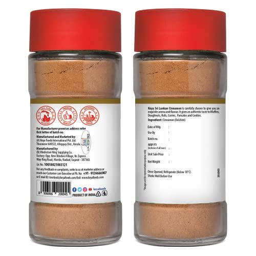 41kPzoZf L - Manvik Foods Keya Srilankan Cinnamon Powder | Dalchini Powder | 100% Organic Ceylon Cinnamon | Sourced from Sri Lanka | 50g - Image 3