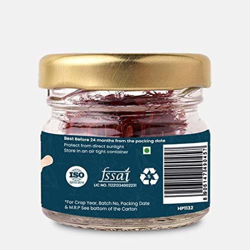 41kU0LMzF3L - Manvik Foods Healofy Naturals Pure Kashmiri Mongra Saffron/Kesar, 1gm | Untouched Grade A++ Saffron Threads | Best Gift During Pregnancy For Pregnant Women - Image 3