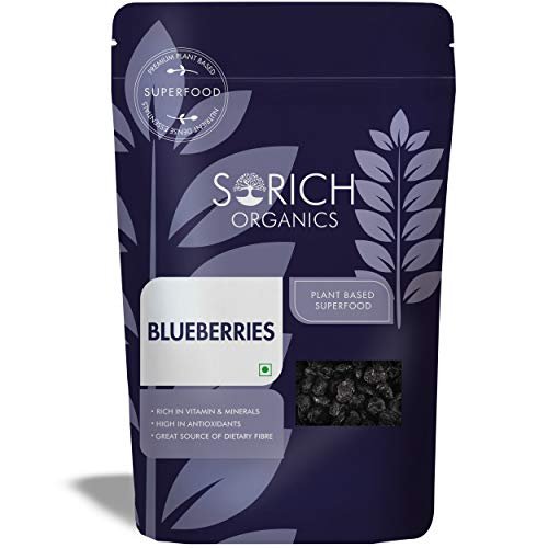 41kZCVUUvyL - Manvik Foods Sorich Organics Dried Blueberries (Dehydrated Fruits) - 300 Gm
