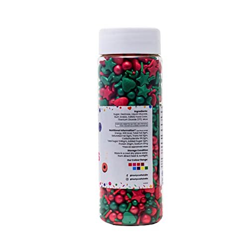 - Manvik Foods Tastycrafts Mix Metallic Sprinkles, 100 GM | Edible Sprinkle | Colorful Dazzling Sprinklefetti | Baking Cake Items | Candy Toppers for Cake, Cupcake, Dessert, Pastry, Cookies Decorations - DM 025 - Image 4