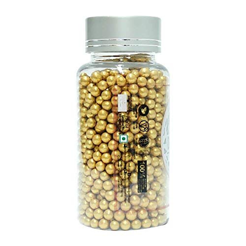 41mFww3ia2L - Manvik Foods Confect Edible Gold Disco Balls Sprinkles 5 MM 120 Gms for cake cupcake decor - Image 4