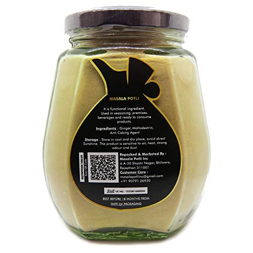 41nDn8 ZT0L - Manvik Foods MASALA POTLI� Dry Ginger Root Powder | Aadarak Powder | Sonth | Sukku | Shunti | Shunta || Perfect for Tea, Homemade Spices, Juices || - 150 Grams, PET Jar - Image 6