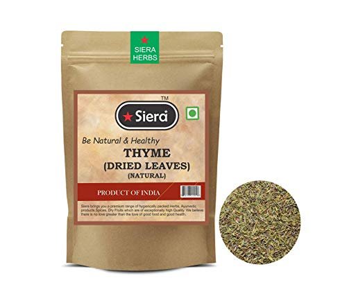 41oR6k3aBiL - Manvik Foods Siera Thyme Leaves | 100& Pure, Natural and Fresh Seasoning | Perfect Seasoning for Pizza, Pasta and Other Indian-Italian Food - 200 gm