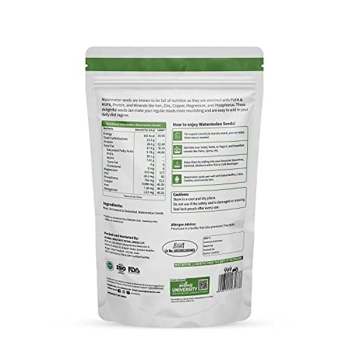 41piW9I2mL - Manvik Foods Neuherbs Raw unroasted Watermelon Seeds for eating, Rich in Protein, Potassium, Magnesium & Iron- 400g - Image 3