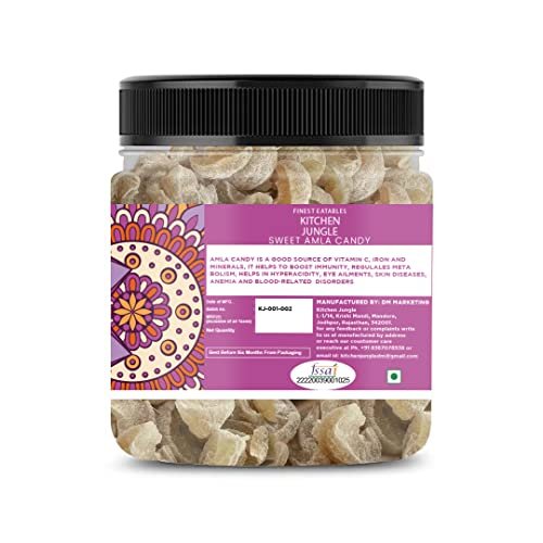 41r5B0ff9VL - Manvik Foods Kitchen Jungle Dried Dry Sweet Amla Candy (Indian Gooseberry) (300gm, Pack of 1) - Image 3
