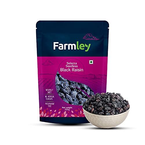 - Manvik Foods Farmley Selecta Black Raisin Seedless, 200 g