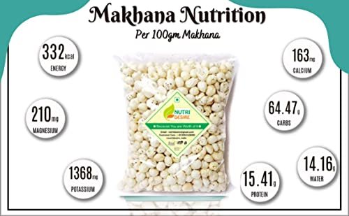41u1O8VUBrL - Manvik Foods Nutri Desire Fox Nuts Phool Makhana 1kg : A Delicious and Nutritious Snack - Image 3
