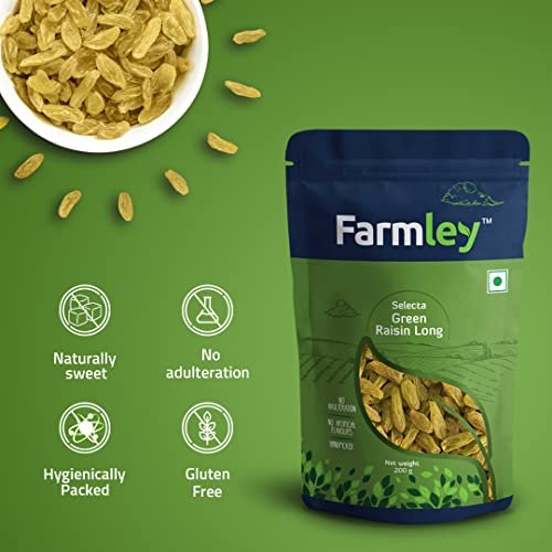 41vtdi2YkUL - Manvik Foods Farmley Selecta Best Long Green Raisin Kishmish | Dry Grapes 200g - Image 4