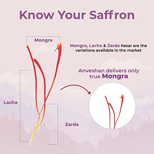 - Manvik Foods Anveshan Kashmiri Mongra Saffron Kesar Keshar, A+++ Grade, Untouched Long Kesar Threads for Pregnant Women, Milk, Biryani, Cooking, Skin, ISO Certified (1 g (Pack of 1)) - Image 4