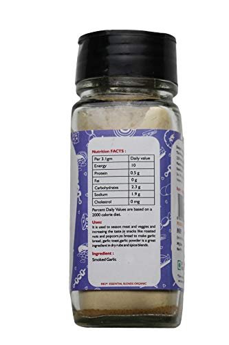 41ywFcbg4gL - Manvik Foods Essential Blends Organic Smoked Garlic Powder - 70GM |No Preservative | No Colour | Sun Dried | Glass Bottle - Image 3
