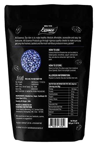- Manvik Foods Essence Nutrition Dried Whole Blueberries - (500 Grams) - Imported from USA - Image 3