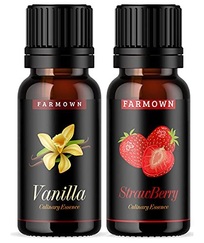 41zv549jrSL - Manvik Foods Farmown Premium Food Flavour Essence Combo Pack (Strawberry & Vanilla)
