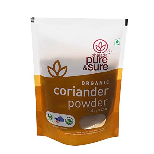 41zydrlV7qL - Manvik Foods Pure & Sure Organic Coriander Powder 100g
