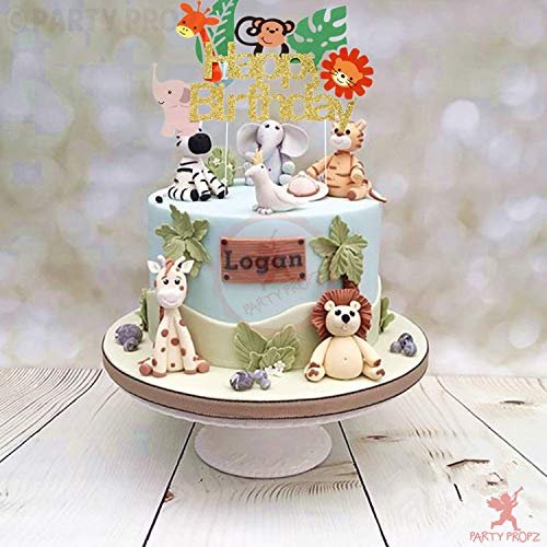 51 LzXvLajL - Manvik Foods Party Propz Jungle Theme Cake Topper-Pack Of 1|Happy Birthday Cake Topper Jungle Theme|Animal Cake Toppers For Cake Decoration For Kids|Jungle Theme Cake Toppers For Cake Decoration|Cake Toppers - Image 4