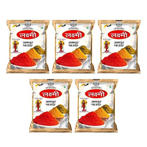 51 - Manvik Foods LAXMI Amchur Powder 250g / Dry Mango Powder | Cooking Essential | Kitchen Essential | Amchoor Powder | Khatai Powder (50 gm each-pack of 5)