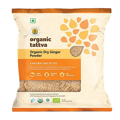 51 sUslnOL - Manvik Foods Organic Tattva, Organic Dry Ginger Powder 50 Gram | 100% Vegan, Gluten Free and Certified Organic