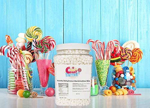 510ao0PrRsL - Manvik Foods Sarah's Candy Factory Vanilla Mini Dehydrated Marshmallow Bits in Jar, 8 Oz - Image 4