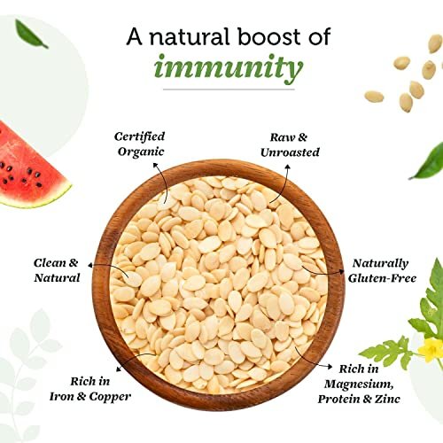 512pLdvInRL - Manvik Foods Neuherbs Raw unroasted Watermelon Seeds for eating, Rich in Protein, Potassium, Magnesium & Iron- 400g - Image 5