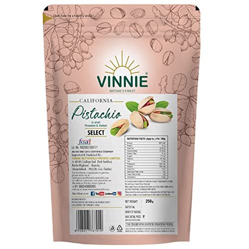 - Manvik Foods Vinnie American Inshell Pistachios - Roasted and Salted Pista with Shell - Tasty, Healthy Nuts and Dry Fruits - 250 Grams, Pack of 1 - Image 3