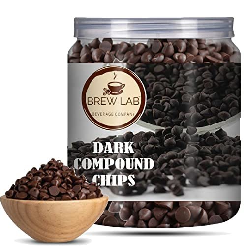 514wZ7vfiyL - Manvik Foods Brew Lab Pure Chocolate Chips for Cake toppings Cooking & Baking Chips for Cakes, Cookies, Brownies, Muffins, Pancakes |Decoration & Baking-250 gm - Image 3