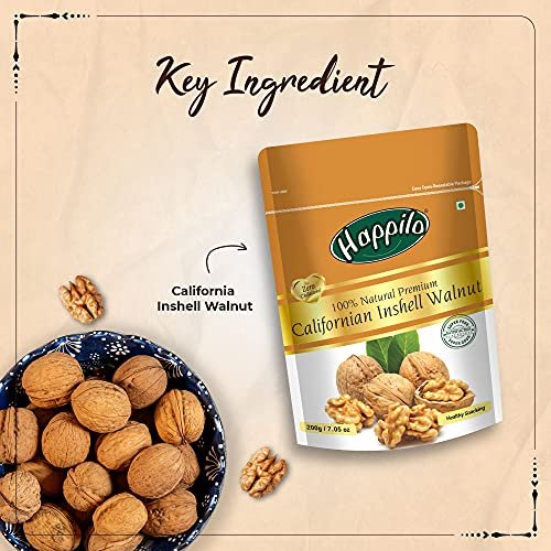 515pfjnDNfL - Manvik Foods Happilo 100% Natural Californian Inshell Dried Walnut 200g | Premium Akhrot Giri | High in Protein & Iron | Low Calorie Nut - Image 5