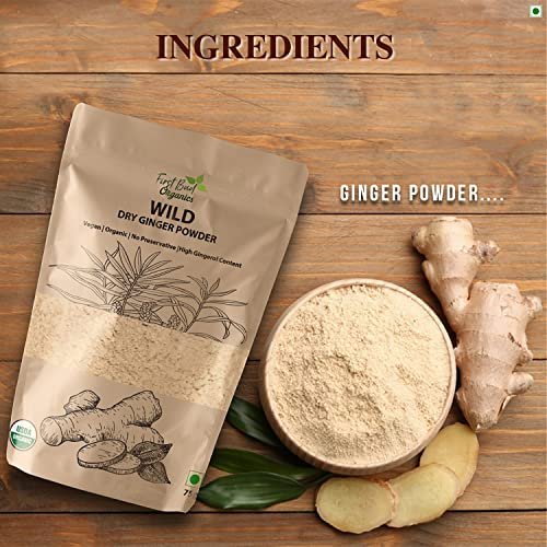 517wLsSGIpL - Manvik Foods First Bud Organics Wild Dry Ginger Powder (250g) | Organic Ginger Powder with High Gingerol Content (70.46mg/100 gm) for Cooking and Health Benefits | Aromatic and Fresh Saunth Powder - Image 4
