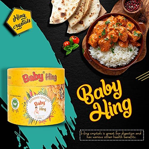 - Manvik Foods BABY Hing Crystals (50g) | Strong Asafoetida (Hing) for Cooking | 100% Pure and Organic Food Spice | Indian Flavour for Food | Premium-Quality Hing - Image 6