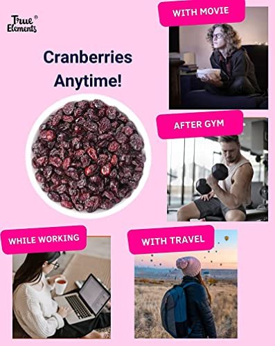 518eaUUHJfL - Manvik Foods True Elements Whole Cranberry 500g - Cranberries Dry Fruit | Antioxidant Rich, Non-GMO, Gluten Free & Vegan | Healthy Snack - Image 6