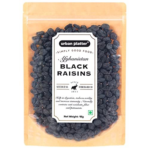 519WVJpamL - Manvik Foods Urban Platter Seedless Black Afghan Raisins, 1Kg