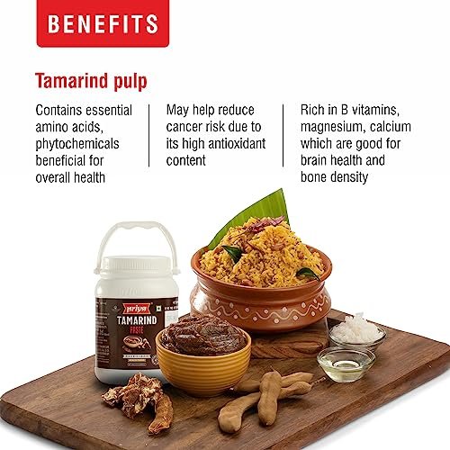 51ARGcDfuL - Manvik Foods Priya Tamarind Paste - 100g (Pack of 8) | Imli Paste With Tamarind Pulp I Naturally Processed With Fresh Ingredients | Authentic Aroma and Flavour For Cooking - Image 4