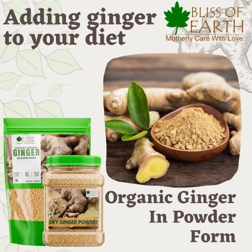51AXsUqCSHL - Manvik Foods Bliss of Earth Certified Organic Ginger Powder Dry for Tea & Juice, Pure Antioxidant Super Food, 250GM - Image 4