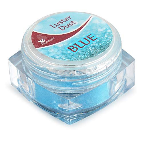 51CZk3sYkrL - Manvik Foods BLOSSOM Edible Metallic Luster Dust for Cake Icing Decoration Glittering Sugar Shining Dust - Blue, 4 gm