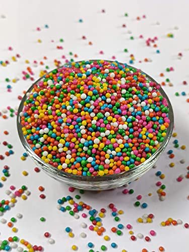 51DjcMQFpBL - Manvik Foods Dry Fruit Hub Rainbow Balls For Cake Decoration 1kg, Rainbow Sprinkles For Cake, Rainbow Sprinkles,Colour Sugar Balls (Rainbow Balls -1KG) - Image 4