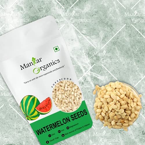 51FYN2y4A5S - Manvik Foods ManHar Organics Raw Watermelon/ Magaj Seeds for Eating 1kg | Healthy Snacking | | High in Protein | - Image 3