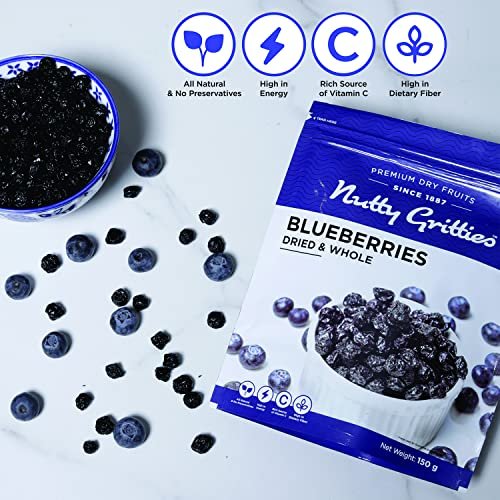 - Manvik Foods Nutty Gritties Dried Blueberries 150g | Blueberry, Healthy Snack for Kids and Adults - Image 4