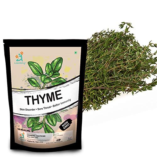 51KDvkdbgL - Manvik Foods Leanbeing Thyme Leaf Cut and Sifted 200Gm | for Better Skin ,Immunity and Culinary Uses - Image 3