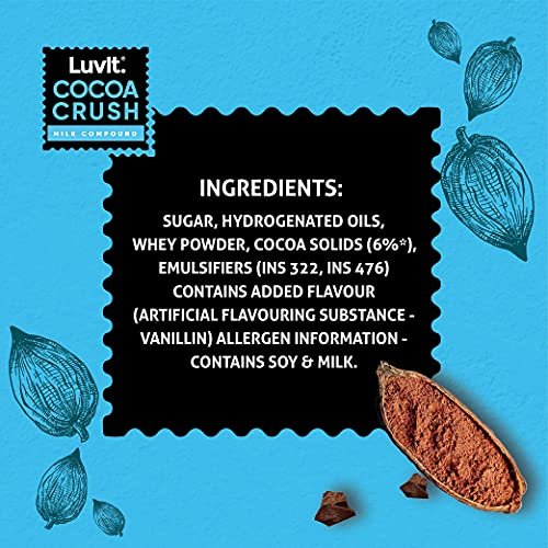 51Kyh04ywUL - Manvik Foods LuvIt Cocoa Crush - Dark & Milk Compound Bars | Frosting, Chocolate Making, Perfect for Baking | No Preservatives | Pack of 2-500g Each - Image 4