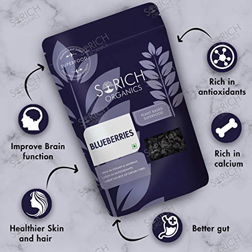 51LZWYyJQjL - Manvik Foods Sorich Organics Dried Blueberries (Dehydrated Fruits) - 300 Gm - Image 4