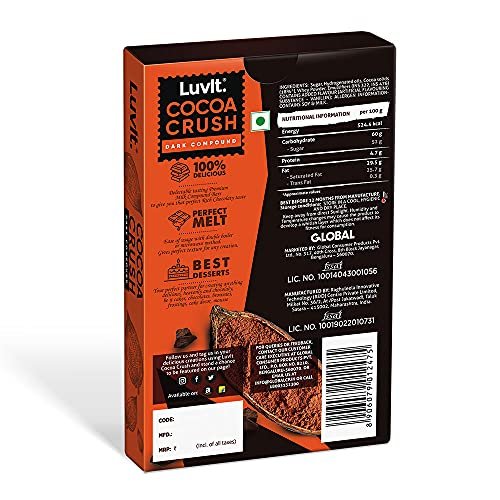 51LcFWEvGOL - Manvik Foods LuvIt Cocoa Crush - Dark Compound Bars | Perfect for Baking, Frosting, Chocolate Making | 500g - Image 3