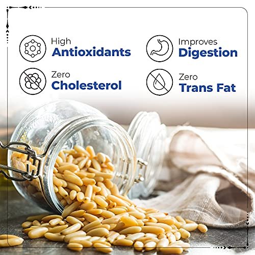 51MjmjnMGsS - Manvik Foods Happilo Premium International Exotic Pinenut Kernels 150g | Chilgoza (Neja) Seeds | Dry Fruit Without Shell | Raw Lebanon Pine Nuts| Good For Heart & Boosts Energy - Image 4