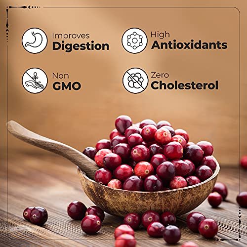 51Mo1 HRalS - Manvik Foods Happilo Premium Californian Dried and Sweet Whole Cranberries, 200g | Real Dried Fruit | No fat and Low Calories | High Antioxidants, Dietary Fiber & No Gluten - Image 4