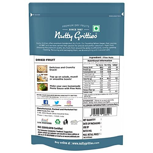 51NIGX9fitL - Manvik Foods Nutty Gritties Raw Pine Nuts Kernels 100g - Image 6