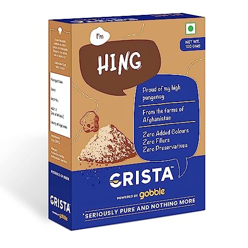 51PwteqWmoL - Manvik Foods CRISTA Compounded Hing Powder | Bandhani Hing | Pure Asafoetida | Extra Strong Tadka | Zero added Colours, Fillers, Additives & Preservatives | Antioxidants rich | 100 gms