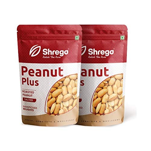 51Q1hL0KiLL - Manvik Foods SHREGO Peanut Plus Roasted Peanut Salted 360G (2X180G Vacuum Packed)