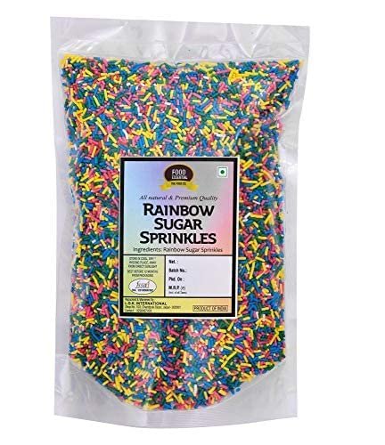 51QcvMJBSDL - Manvik Foods Food Essential Rainbow Sugar Sprinkles 250 gm.