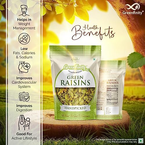 51QdBS1rM6L - Manvik Foods GreenFinity Seedless Green Raisins 1kg - Image 4