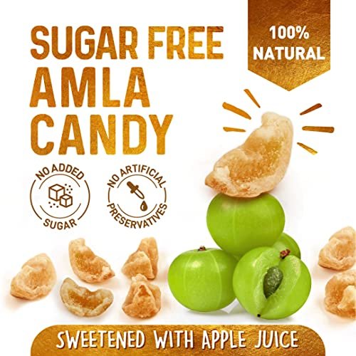 51RQfDwcXL - Manvik Foods SeAro Dried Amla Candy Without Added Sugar. Refined Sugar Free Gooseberry Candy. Diabetic Friendly. Sweetened with 100% Apple Juice. 100% Natural, No Preservatives, 300g - Image 7