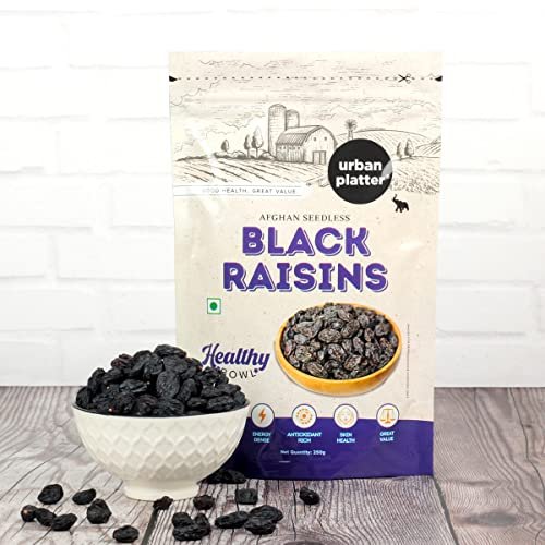 51S2OcVpk1L - Manvik Foods Urban Platter Healthy Afghan Seedless Black Kishmish (Raisin) 250gm - Image 4